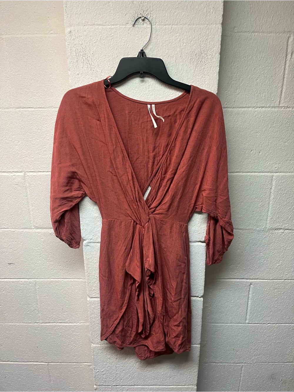 Anthropologie Rose Wrap Mini Dress with Tie Waist - Picture 3 of 7
